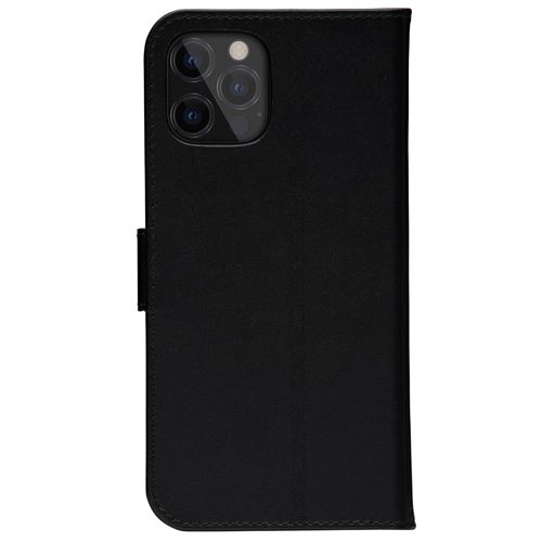 dbramante1928 Copenhagen Slim - Flip cover voor mobiele telefoon - leer met grove nerf - zwart - voor Apple iPhone 12, 12 Pro