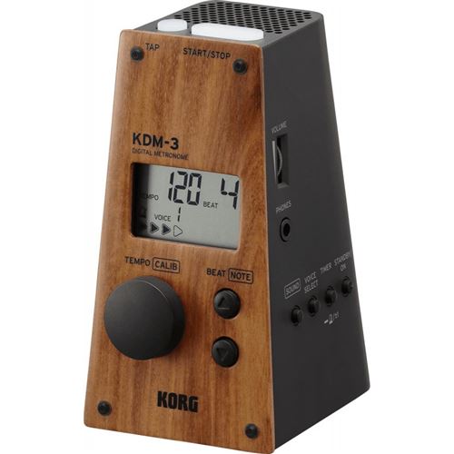 Korg KDM-3 - Métronome Traditionnel avec haut-parleur résonant Bois
