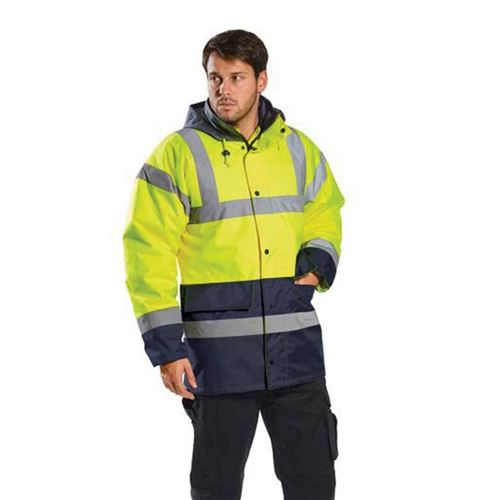 Parka De Travail Portwest Bicolore - Jaune, Taille S, Imperméable, Certifié -40°C, Conforme EN ISO 20471 - 8