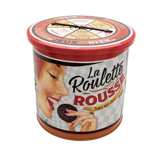 Natives 612480 Boîte à Biscuits Ronde avec Flèche, Métal, Multicolore, 15,3 x 15,3 x 15,3 cm