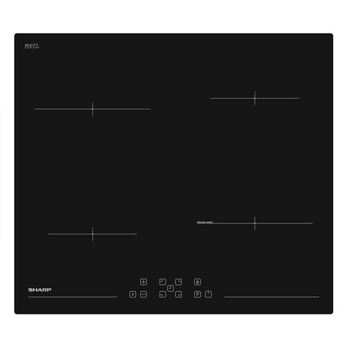Sharp KH-6I45FT00 - Table de cuisson à induction - 4 plaques de cuisson - largeur : 59 cm - profondeur : 52 cm