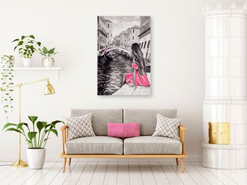 Tableau - Woman in Venice (1 Part) Vertical .Taille : 60x90