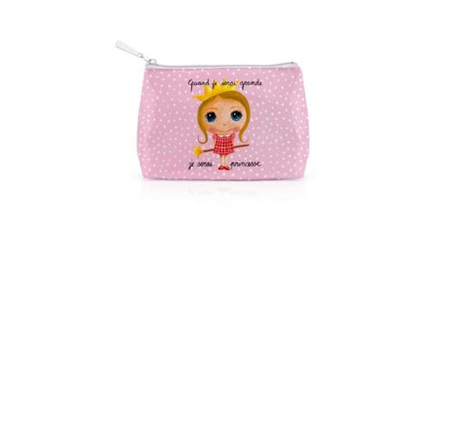 Trousse de toilette « Quand je serai grande je serai une princesse »