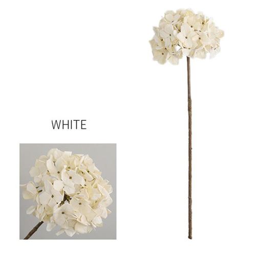 Simulation de mariée bouquet d'hortensia soie d'arachide fleur feuille propre décoration de fête de mariage-blanc-shenghuajie