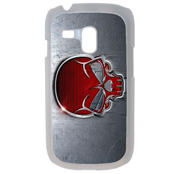 Coque The Punisher Rouge Fond Gris Compatible Samsung Galaxy S3 Mini Transparent