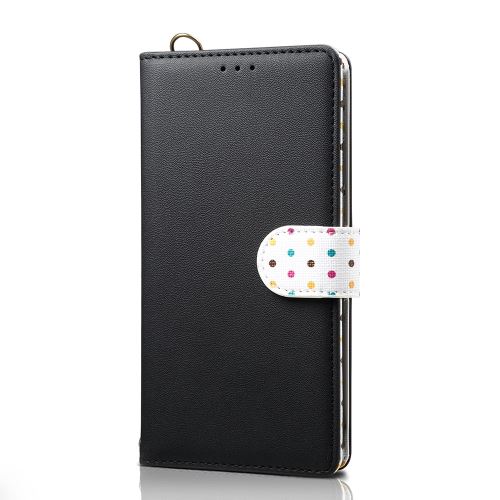 Etui en PU points vintage avec sangle noir pour votre Samsung Galaxy S10 Plus