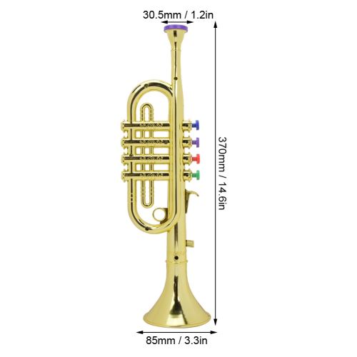 Trompette pour enfants Cor, trompette enduite d’or Abs Enfants Musique  préscolaire Jouet Cadeau