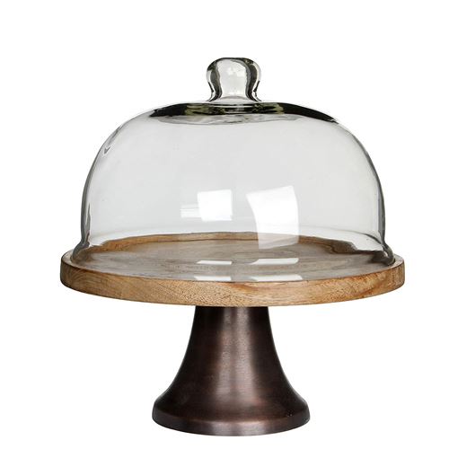 MICA Decorations Bright Cloche, métal, cuivre, Métal, cuivre, H: 32 cm D: 34 cm