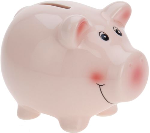Tender Toys tirelire en céramique 11 cm rose