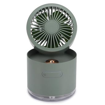 Ventilateur Humidificateur 2 En 1 Mini Refroidissement Par Spray Usb Charge(Vert ) - 1