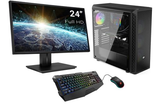Pack PC Pro Gamer Watercooling, Intel i9-9900KF, Geforce RTX 3090, 32Go RAM, 500Go SSD M.2 PCIe, 2To HDD, écran, c/s et Win 10