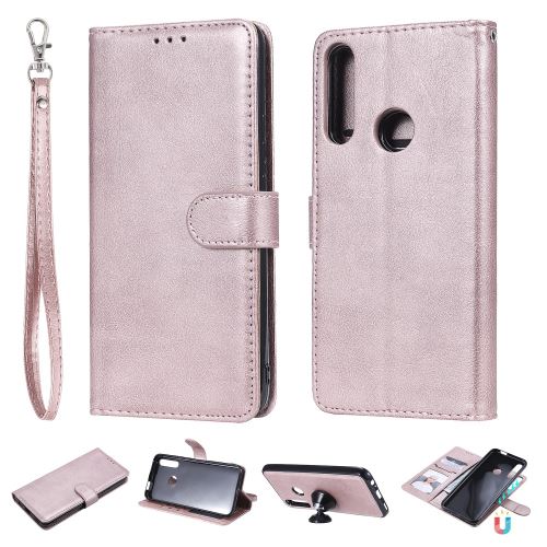 Etui en PU détachable magnétique 2 en 1 or rose pour votre Huawei P Smart Z/Y9 Prime 2019