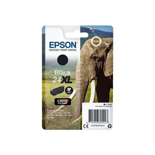 Epson Cartouche D'Encre T2431 Xl Noir - Eléphant (C13T24314012)