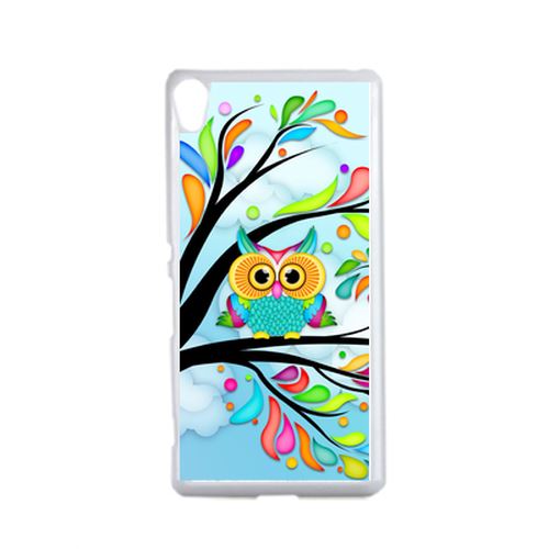 Coque Hiboux Arbre Colors Compatible Sony Xperia Performance Transparent