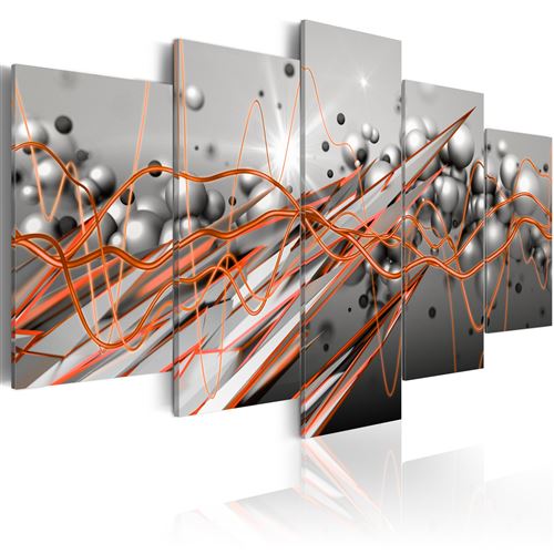 Tableau - Orange Stream - Décoration, image, art - Abstraction -