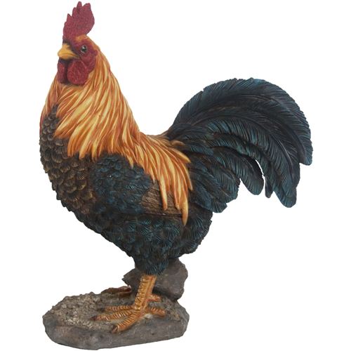 True To Nature - Coq debout en résine 24 cm