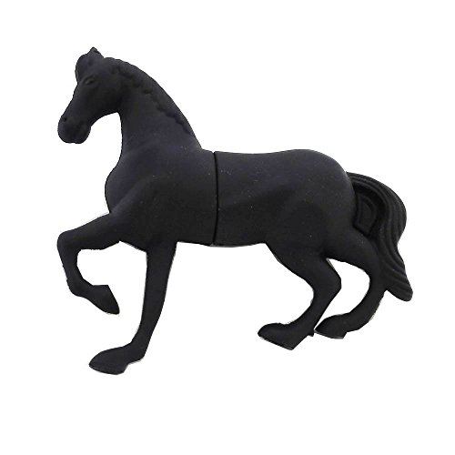 Aneew 16 Go Pendrive Animal Dessin animé Chat Noir Modèle lecteur flash USB Pendrive mémoire pouce bâton 16 Go cheval