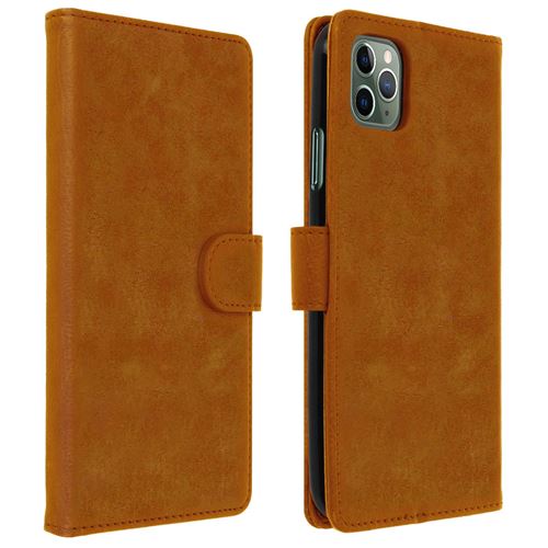 Étui pour iPhone 11 Pro Porte-cartes Fonction Support Marron