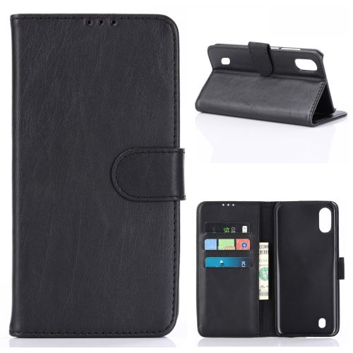 Etui en PU support de cheval fou noir pour Samsung Galaxy M10