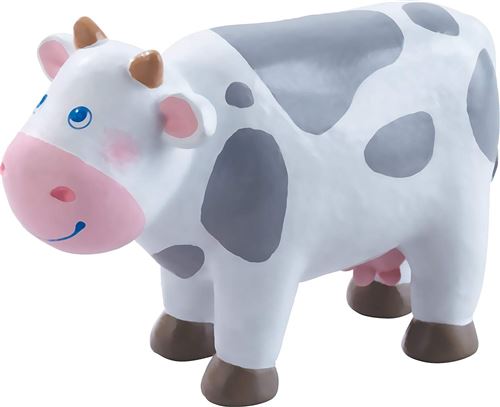 HABA Little Friends Cow - 4 figurines animales en plastique pour animaux de ferme