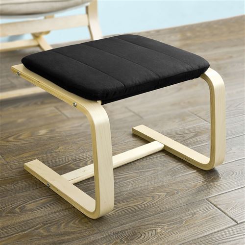 Repose pieds rembourré, Repose jambes- Noir FST38-SCH SoBuy®