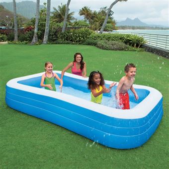 Piscine gonflable rectangulaire Family - L. 305 x H. 56 cm - Bleu