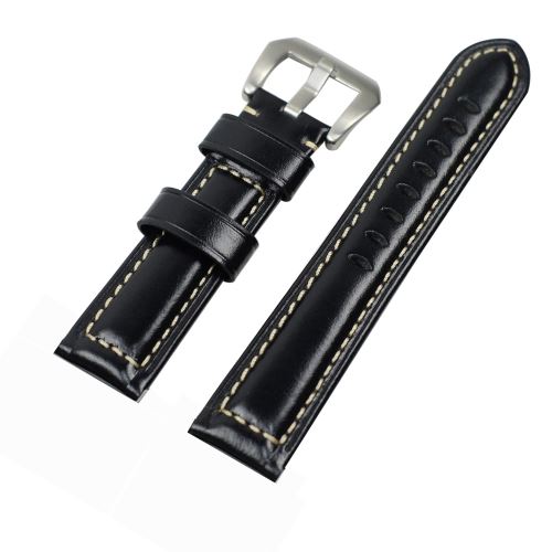 Générique Argent/Noir Bracelet En Pu Fendue Avec Boucle En Pour Votre Huawei Watch Gt - Image 1
