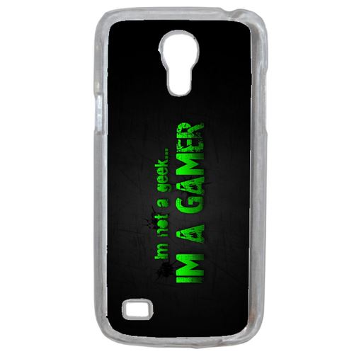Coque Citation Geek Gamer Compatible Samsung Galaxy S4 Mini Transparent