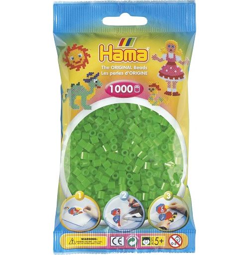 1 000 perles standard (Ø5 mm)- vert néon