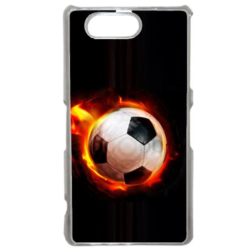 Coque Ballon De Foot En Feu Compatible Sony Xperia Z3 Transparent