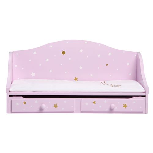 Lit gigogne poupée poupon Twinkle Stars Princess tiroir-lit en bois TD-0096AP