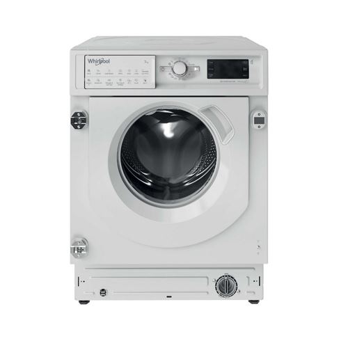 Whirlpool Biwmwg71483Fr N - Machine à Laver - Intégré - Niche - Largeur : 60 Cm - Profondeur : 57 Cm - Hauteur : 82 Cm - Chargement Frontal - 52 Litres - 7 Kg - 1351 Tours/Min - Blanc