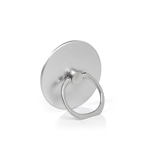 Support rond d'anneau de doigt pour téléphone portable de 360 ​​° avec la Béquille Argenté