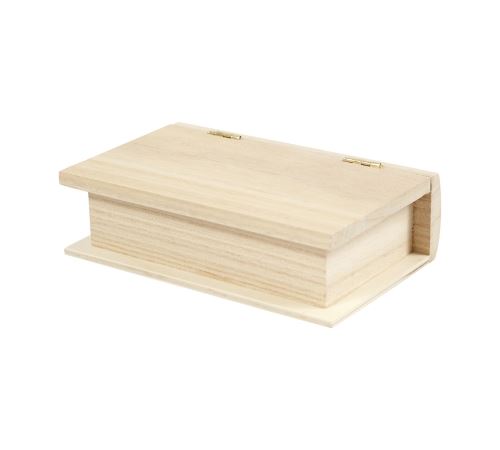 Boite en bois à décorer - Livre - 9 x 14 cm