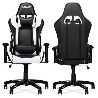 Chaise De Jeu Chaise De Bureau Fauteuil 56 53 124 130cm Blanc Achat Prix Fnac