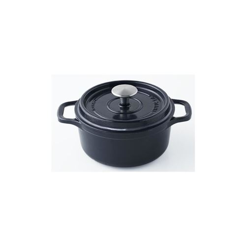 Cocotte ronde en fonte émaillée 26cm bleu réglisse - PUV402269 - INVICTA