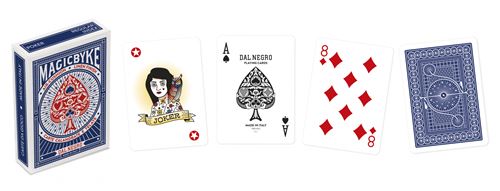 Dal Negro cartes à jouer Carton Magic Bykeordinaire bleu 55 pièces