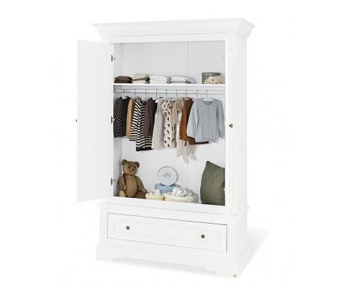 Pinolino Chambre de bébé Emilia 3 pièces lit de bébé évolutif commode à langer armoire à 2 portes