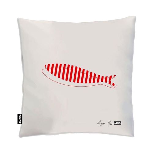 Lona - Coussin 100% coton 50 cm Poisson Poisson rouge