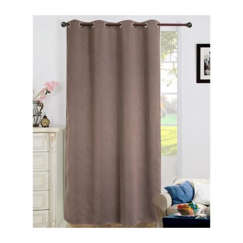 rideau occultant a paillettes 140x260cm - taupe