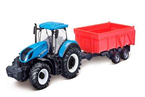 Bburago tracteur New Holland boys 38 cm ABS bleu 2-pièces