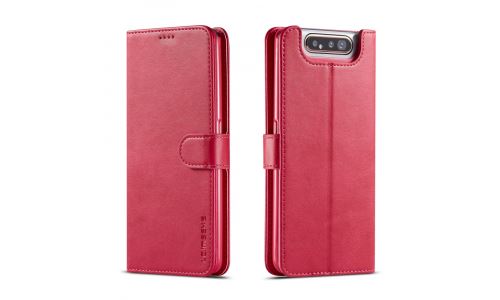Etui type portefeuille pour Galaxy A80/A90 fushia gamme LC.IMEEKE