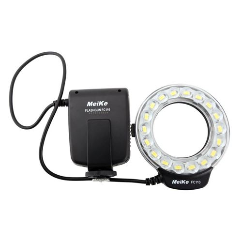 Meike FC110 Macro Flash annulaire à LED pour Canon Nikon Olympus Pentax DSLR LF274