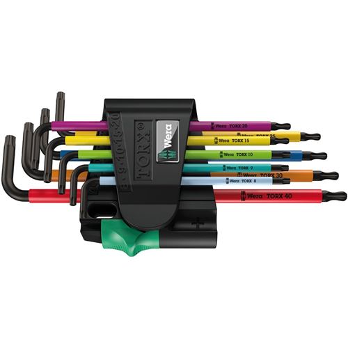 Wera Werk Winkelschlüsselsatz 967/9 TX BO Multicolour 1