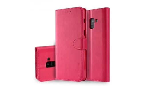 Etui type portefeuille pour Galaxy-A8 (2018) fushia gamme LC.IMEEKE