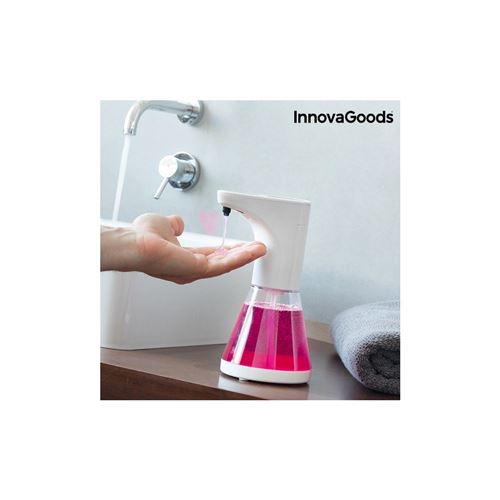 innovagoods Distributeur de savon automatique avec capteur, ABS et as, blanc, 10.5 x 21 x 14 cm