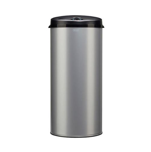 poubelle 45l gris métal - 93612