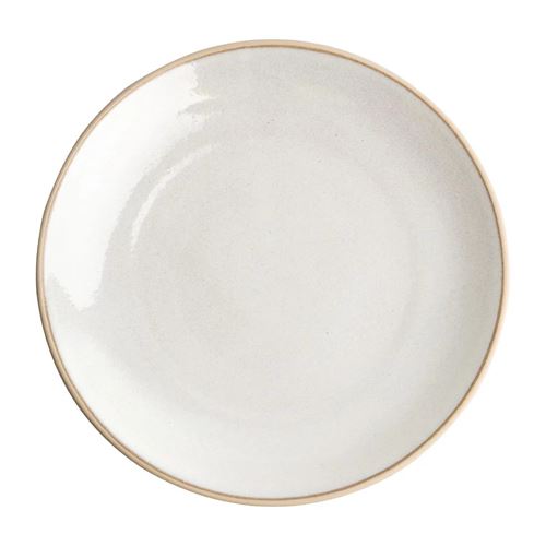 Assiette Coupe Restaurant 27 cm - 6 Couleurs - x 6 - Olympia Canvas - Blanc MuranoGrès