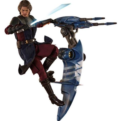 Figurine Hot Toys TMS020 - Star Wars : The Clone Wars - Anakin Skywalker And Stap Deluxe Version