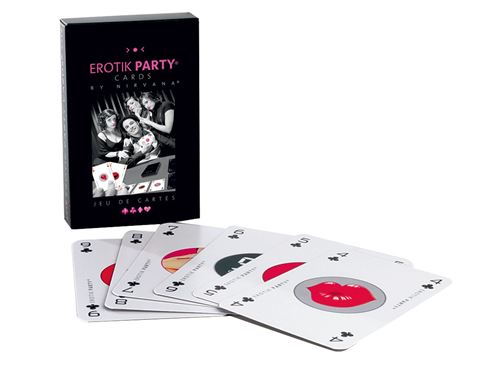 NIRVANA Erotik Party Cards - Jeu de 52 Cartes Erotiques pour Couple, Défis Coquins